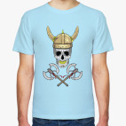 Череп викинга в шлеме с рогами