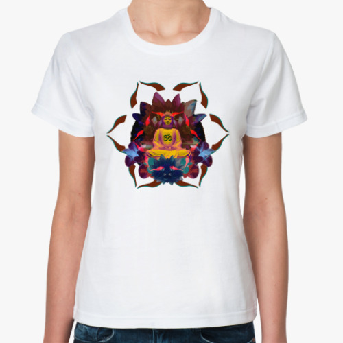 Классическая футболка с принтом 'Будда'