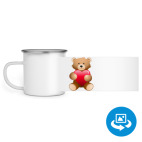 Кружка металлическая белая (круговая запечатка)