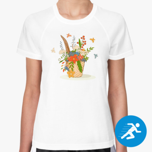 Женская спортивная футболка Букет цветов