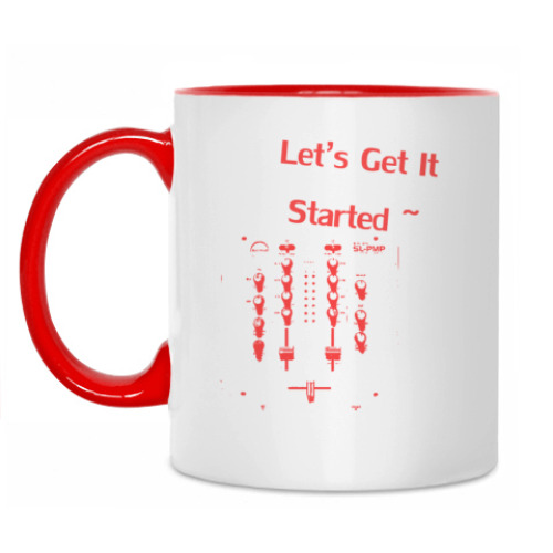 Кружка с принтом 'Начнем'