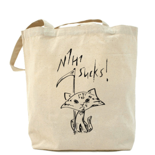 Сумка шоппер с принтом Грипп