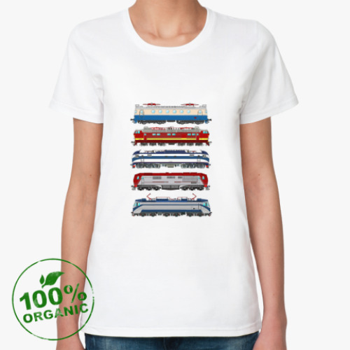 Женская футболка из органик-хлопка Жд вокзал