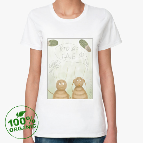 Женская футболка из органик-хлопка Тараканчики или снова-здорово