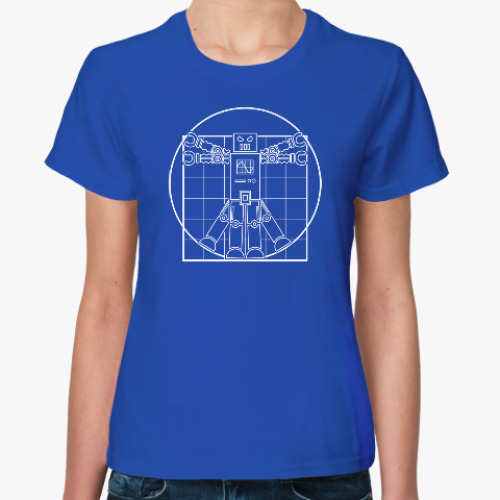 Женская футболка Витрувианский робот