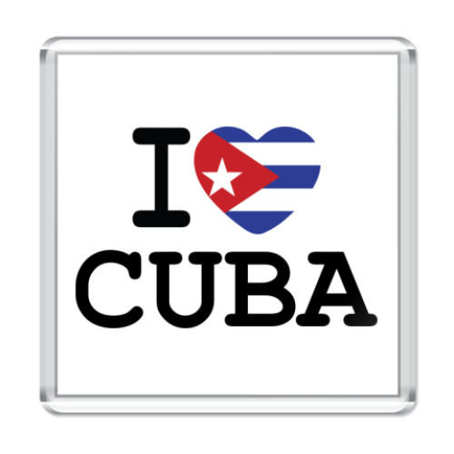 Магнит с принтом I Love Cuba
