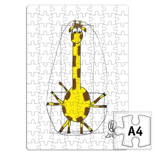 Пазл с принтом Жираф да Винчи