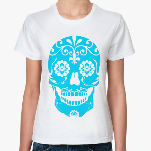 Классическая футболка blue skull