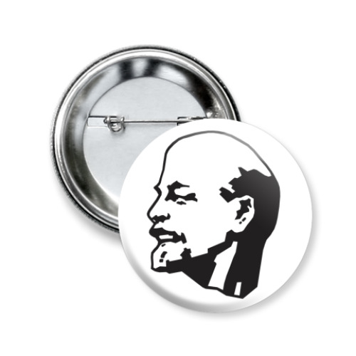 Значок 50мм с принтом ленин