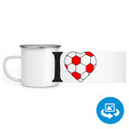 Кружка металлическая белая (круговая запечатка)