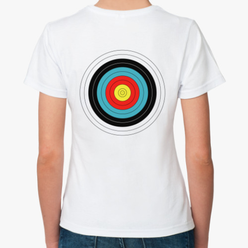 Классическая футболка с принтом Ходячая цель