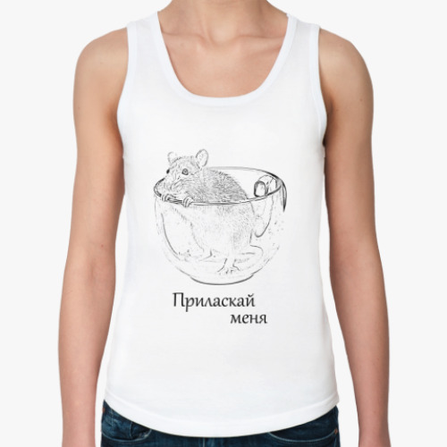 Женская майка с принтом Крыса