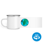 Кружка металлическая белая (круговая запечатка)