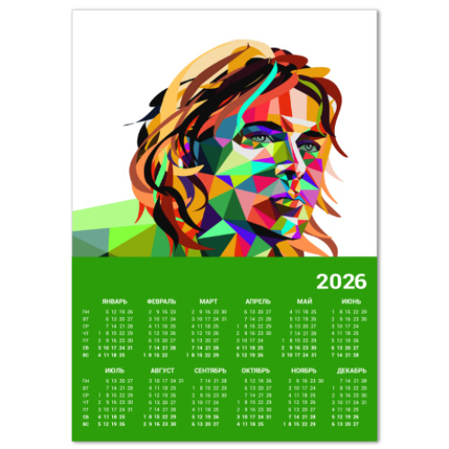 Календарь с принтом Portrait