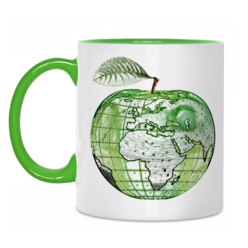 Кружка с принтом Яблочко