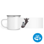 Кружка металлическая белая (круговая запечатка)