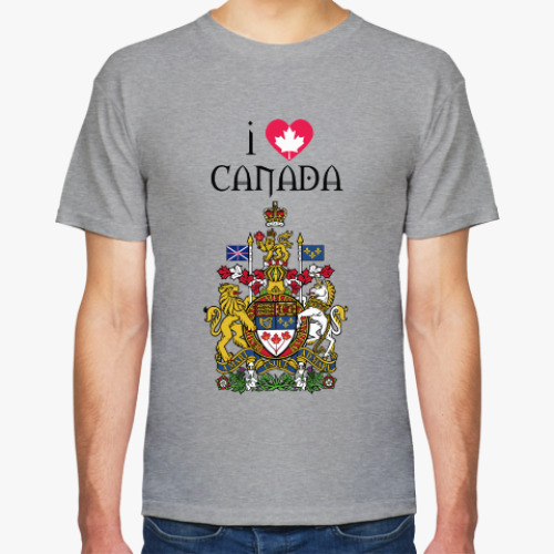 Футболка с принтом Я люблю Канаду