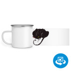 Кружка металлическая белая (круговая запечатка)