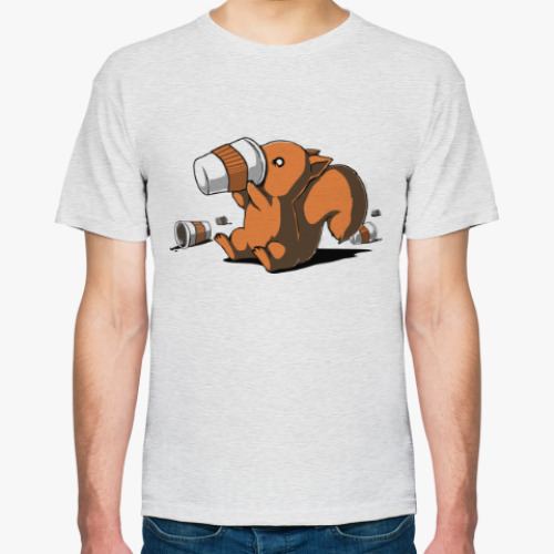 Футболка с принтом Squirrel & caffeine