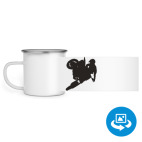 Кружка металлическая белая (круговая запечатка)