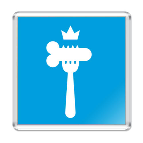 Магнит с принтом Для леди голубых кровей