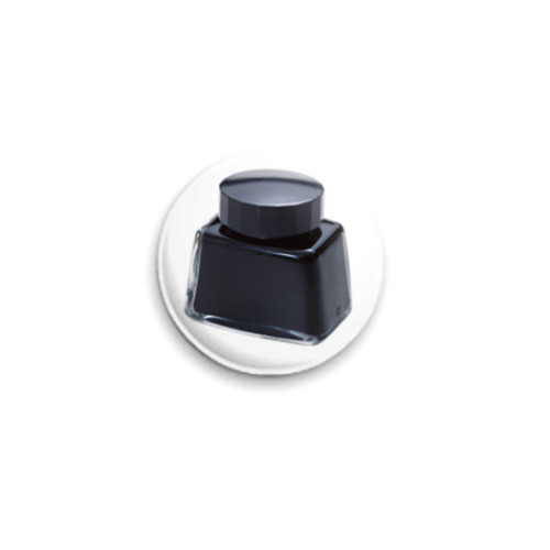 Значок 25мм с принтом  Чернильница