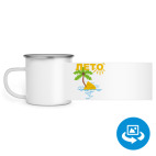 Кружка металлическая белая (круговая запечатка)