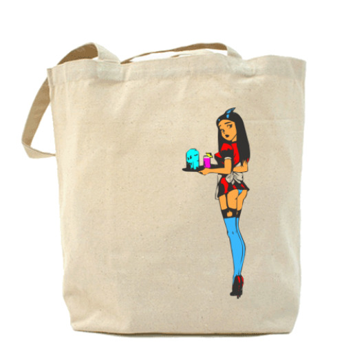 Сумка шоппер с принтом Горничная