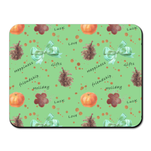 Коврик для мыши с принтом Зимний праздник