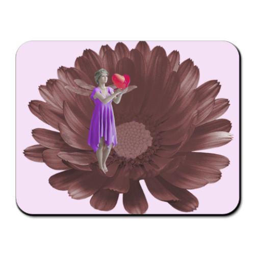 Коврик для мыши с принтом Влюблённая фея