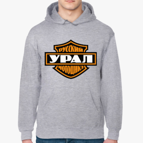 Толстовка худи с принтом Русский мотоцикл Урал
