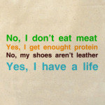 Нет, я не ем мясо
