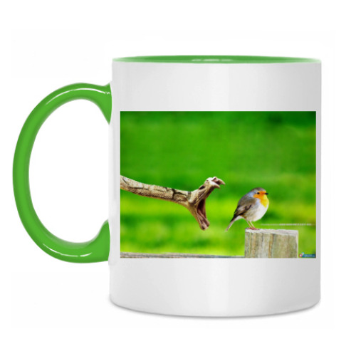 Кружка с принтом Птичка