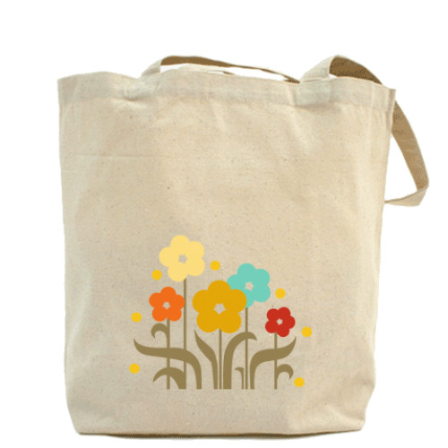 Сумка шоппер цветы