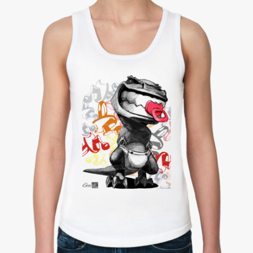 Женская майка с принтом динозавр