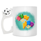 Кружка с футбольным мячиком