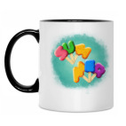 Кружка двухцветная