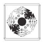 Магнит 6.5 x 6.5 см Лягушки