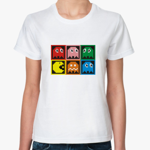 Классическая футболка с принтом Pacman