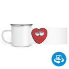 Кружка металлическая белая (круговая запечатка)