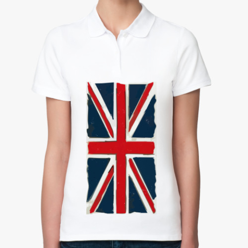 Женская рубашка поло (печать) British flag