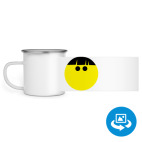 Кружка металлическая белая (круговая запечатка)