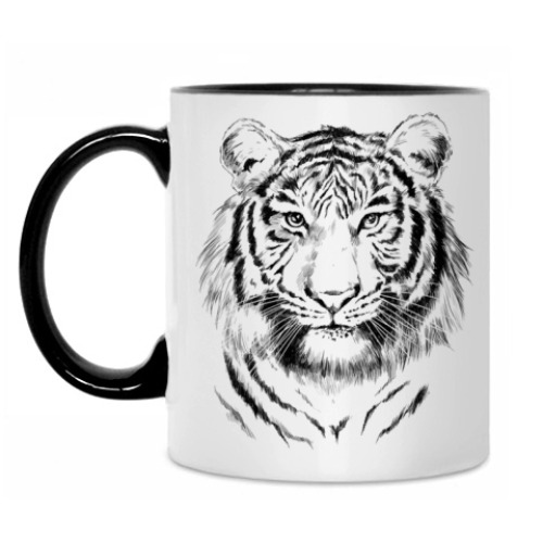 Кружка с принтом Тигра