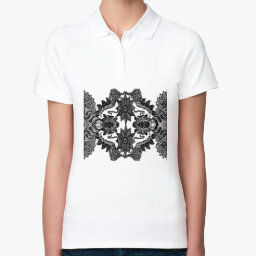 Женская рубашка поло (печать) абстракция
