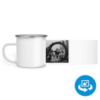 Кружка металлическая белая (круговая запечатка)