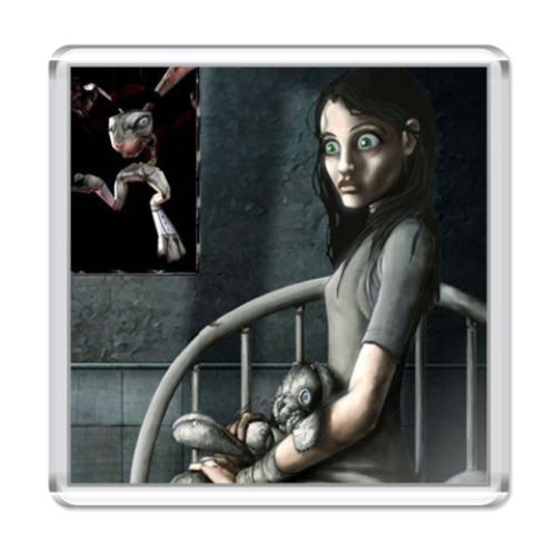 Магнит с принтом Алиса в стране чудес