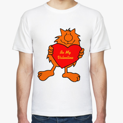Футболка с принтом Be my Valentine