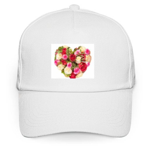 Кепка бейсболка Сердце из роз