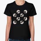 Классическая женская футболка Куб иллюзия