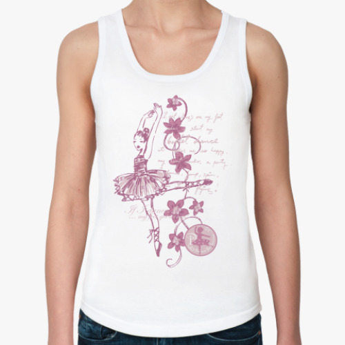 Женская майка с принтом  Балерина